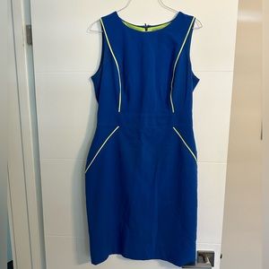 Blue Marc New York Dress with Neon green piping size 6